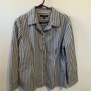 Closet Dump Chadwick’s Blue and White Striped Shirt Size 12